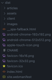 Initial build output